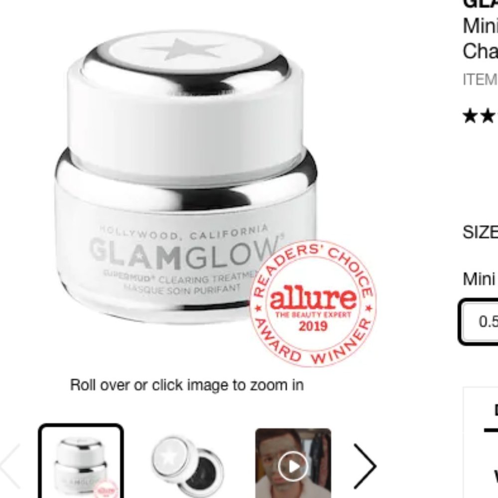 BNIB glamglow mini supermud clearing treatment
